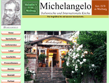 Tablet Screenshot of pizzeria-michelangelo-weilburg.de